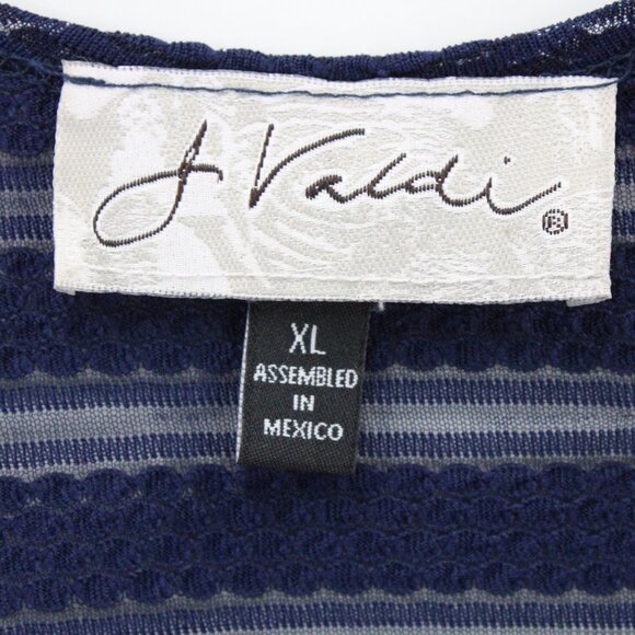 J Valdi Swim Dress Cover Up Womens Navy Blue Sleeveless Knit Breathable Size XL - Picture 5 of 8